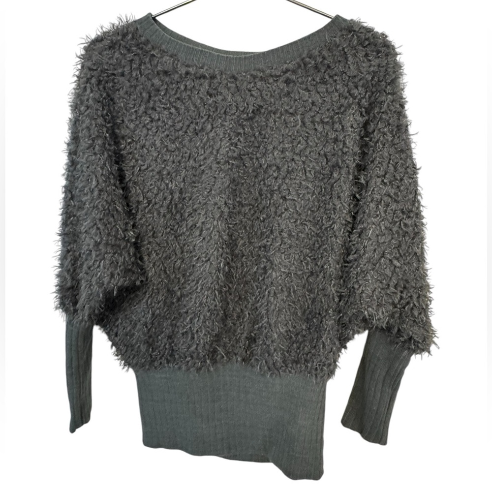 Retro Gray Soft Fury Funky Women’s OS Small Sweater MINTY